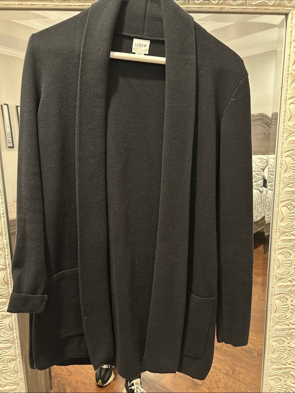 J. Crew Black Shawl-Collar Open Cardigan Jacket